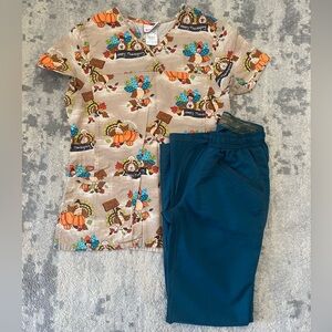 Thanksgiving xxs/xs scrub set